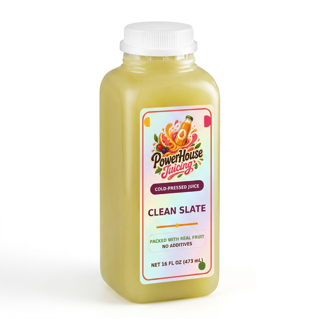 Clean Slate — PowerHouse Juicing cold-pressed juice bottle