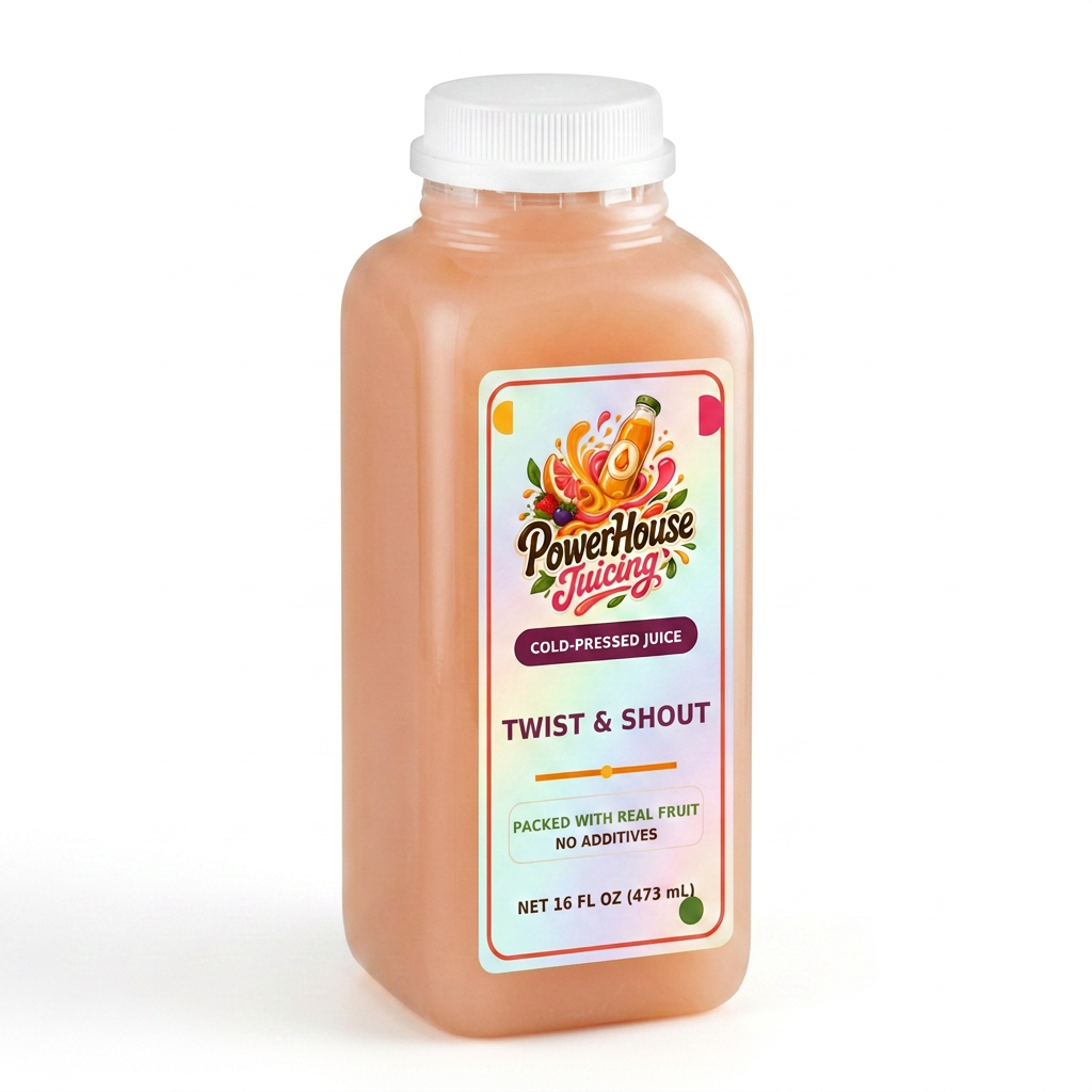 Twist & Shout — PowerHouse Juicing cold-pressed juice bottle