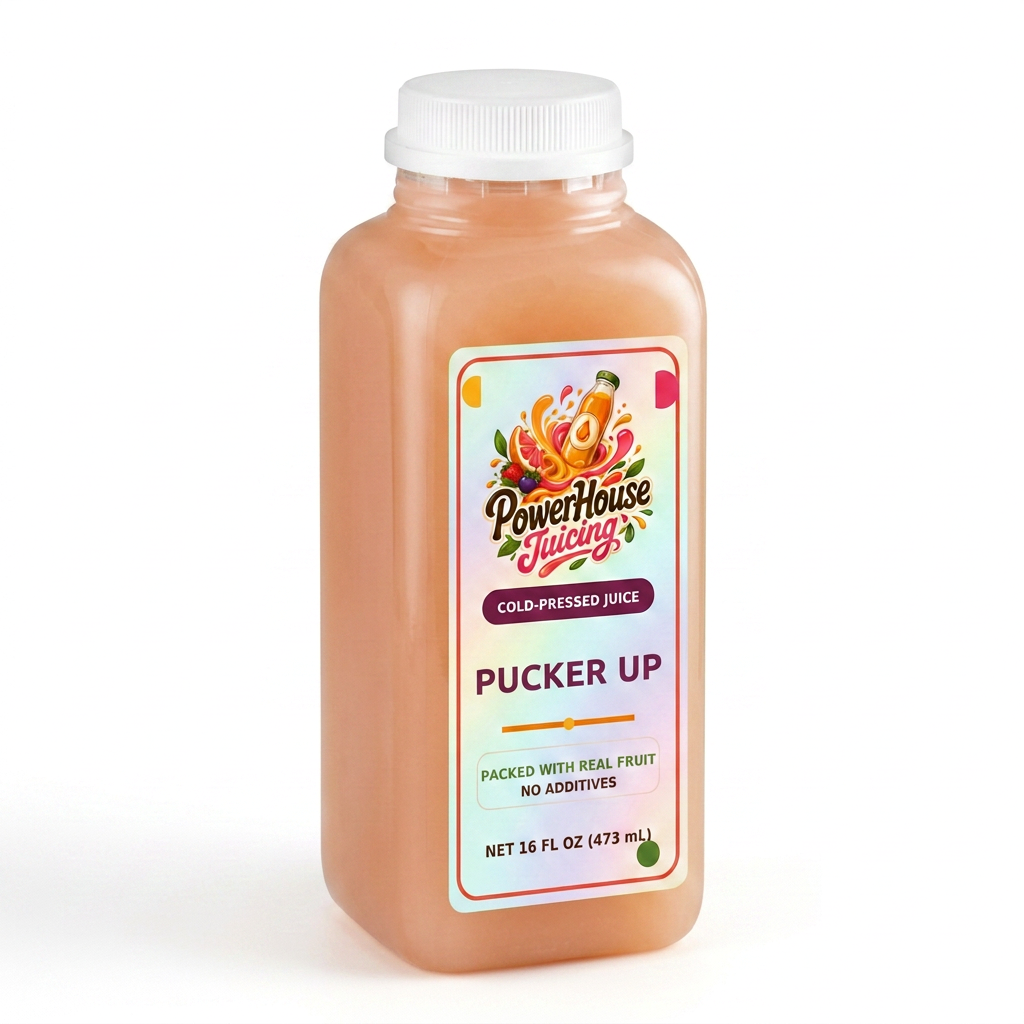 Pucker Up — PowerHouse Juicing cold-pressed juice bottle