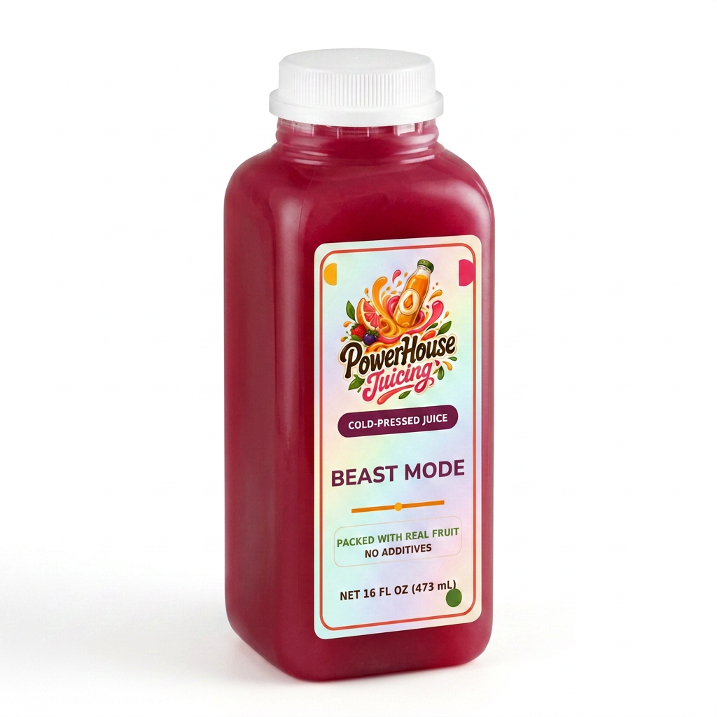 Beast Mode — PowerHouse Juicing cold-pressed juice bottle